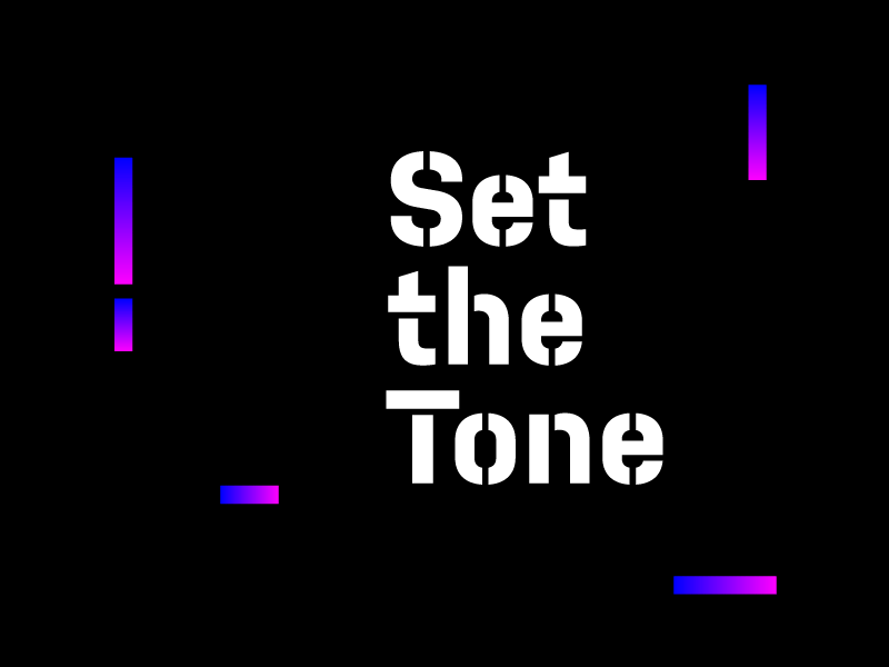 Set the Tone brand church eq gradient leadership logo pacifista stencil summer tone type