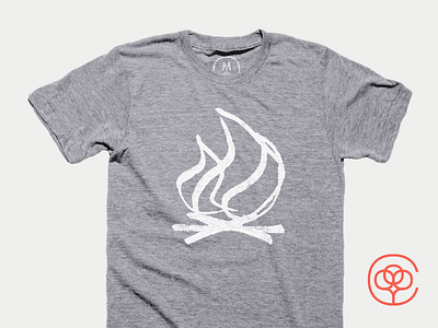 Campfire Tee campfire capming cotton bureau fire illustration tee