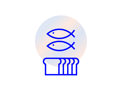 5 loaves 2 fish fish icons loaves