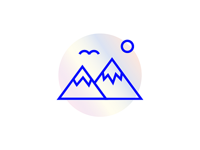 Mountaintop dove icons mountains