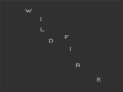Wildfire II typography wildfire