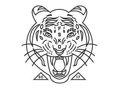 FSKO tee illustration tee tiger tshirt tshirt design