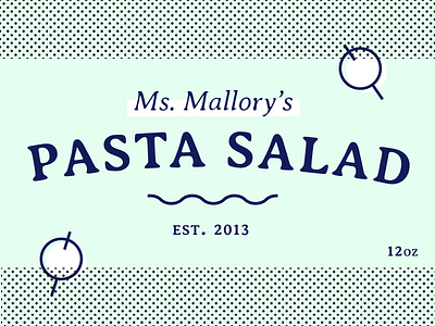 Ms. Mallory's averia serif olives pasta salad summer type type challenge