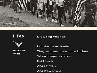 I, Too (Part 1) america black history month exquisite corpse langston hughes poem poster poster design