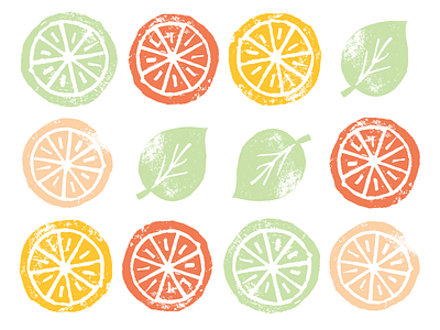 Linocut Summer Citrus