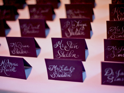 Calligraphy Escort Cards calligraphy handmade typography wedding