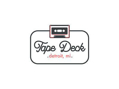 Tape Deck branding design logo record label tape vector