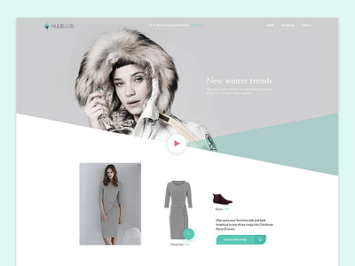 Lookbook Landing Page clothes e commerce green lookbook styling ui user inteface ux webdesign
