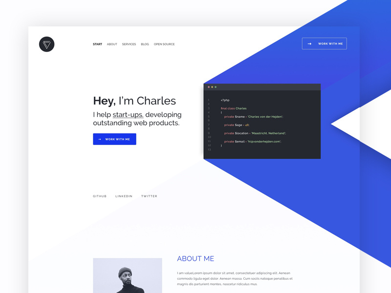 Portfolio Site by Malzi. on Dribbble