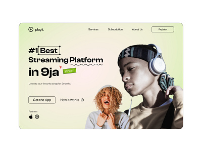 Playii Landing Page design figma interface landing page ui uiux uiux design ux design web