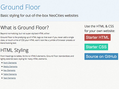 Ground Floor (Nc) css framework html