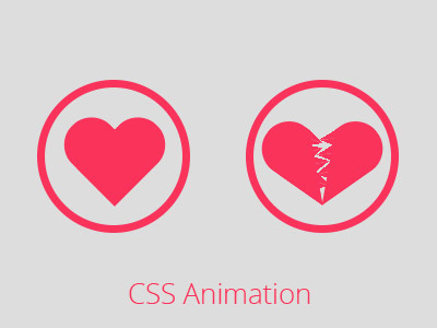 CSS: Broken Heart animation css no images