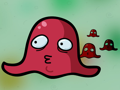 Blob cartoon illustration vector