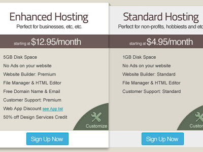 Compare Chart comparison css design hosting pricing chart web