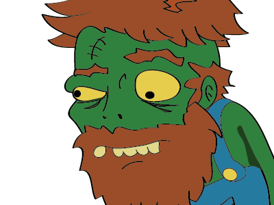 Work In Progress - Johnny Zombie blue brown cartoon green illustration illustrator undead weather zombie zombie