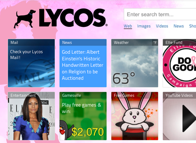 Ellie Fund & Lycos.com breast cancer design webdesign
