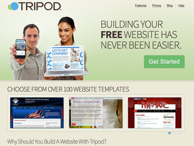 Tripod.com redesign still exists! web design