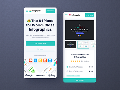 Infograpify - Mobile Screens Design