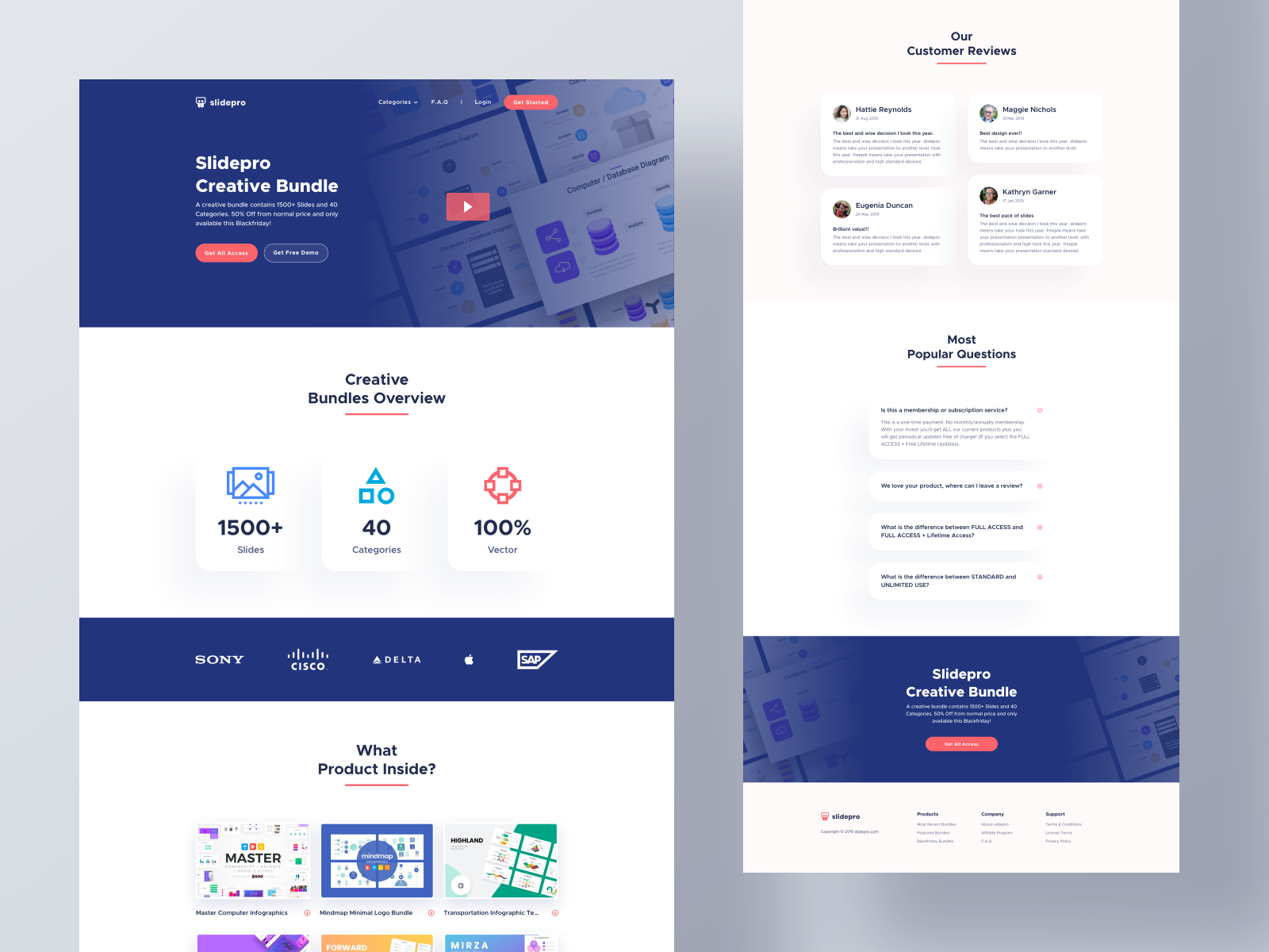 SlidePro - Landing Page by Arpon Das on Dribbble