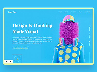 Minimal Design Concept #5 colorful. web design dribbble gradient header illustration minimal design slider ui ux