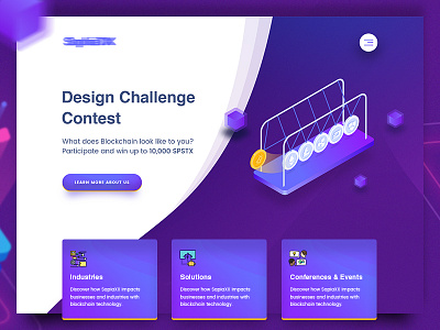 Blockchain Header Design Concept bitcoin blockchain btc crypto cryptocurrency eth ethereum ico landing market mining uiux