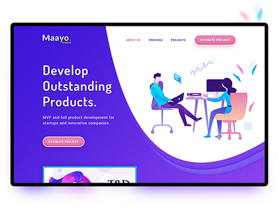 Minimal Design Concept #6 colorful design dribbble gradient header illustration minimal design slider ui ux web