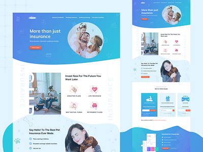 Insurance website design concept