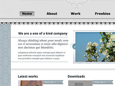 Website layout blue header layout pattern personal spring web