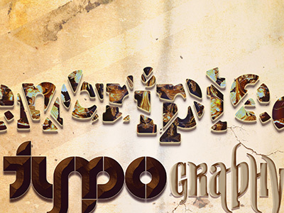 Encrypted, experimental typography broken brown deconstruct divided effects experimental glass texture typo typography