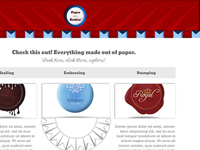 Paper Or Nothin' folds header red website