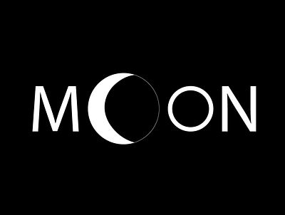 MOON logo design flat flat design logo logo creator minimal minimalist logo text typography