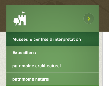 subnav menu menu navigation tourism