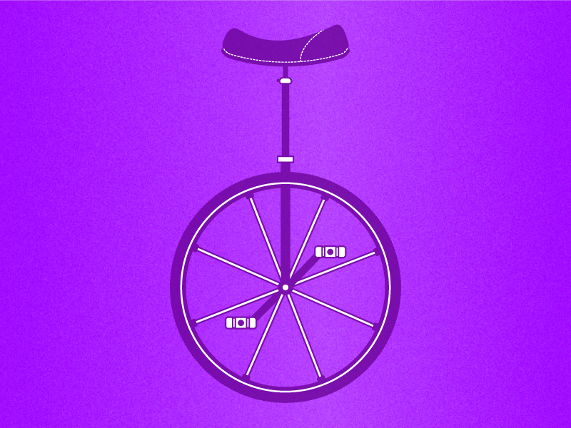 Unicycle by Jeff Stroub on Dribbble