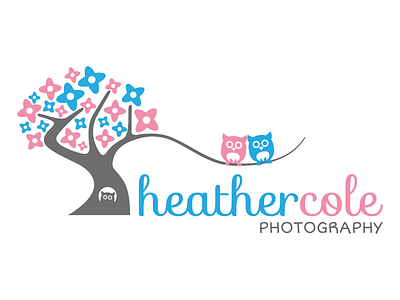 Alternate Photography Logo blue family leaves logo owls photo photography pink tree