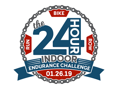 Logo Indoor Endurance Challenge bike challenge endurance exercise logo race row run vector