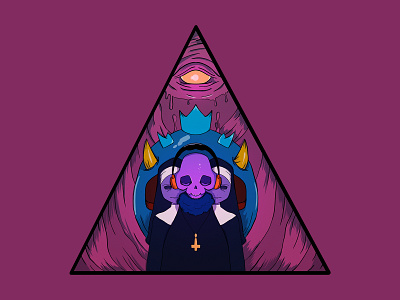 Priest of Hell design devil hell illustration occult photoshop priest skull
