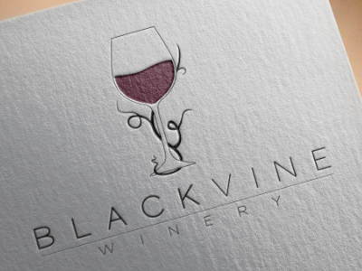 BLACK VINE adobe ai design graphic illustrator logo wine winery