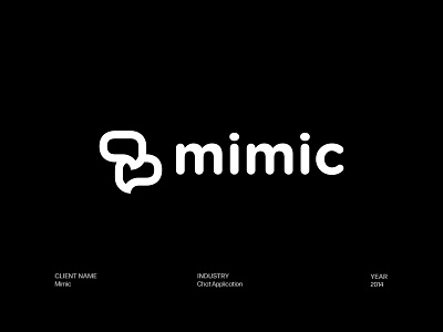 Mimic — Chat App Logo Design brand identity design branding chat app logo design logo logo design mobile app