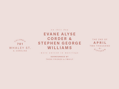 On This Day design graphic design invitation invite minimal typography wedding