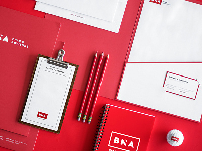 BNA Identity Collateral branding collateral identity logo presentation styling