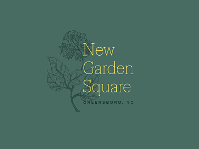New Garden Square Identity brand branding color palette design graphic design identity illustration logo logo design typography vector illustration