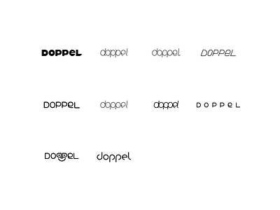 doppel letterform explorations branding custom text explorations letterforms logo typography