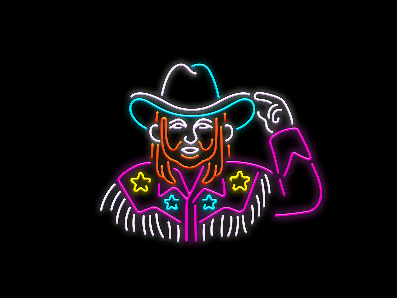 Billy Ray Cyrus Old Town Road Neon by Amy Liu on Dribbble