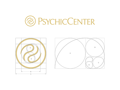 Psychic Center Logo branding corporate branding design golden ratio golden rule logo design logo mark typography vector visual design