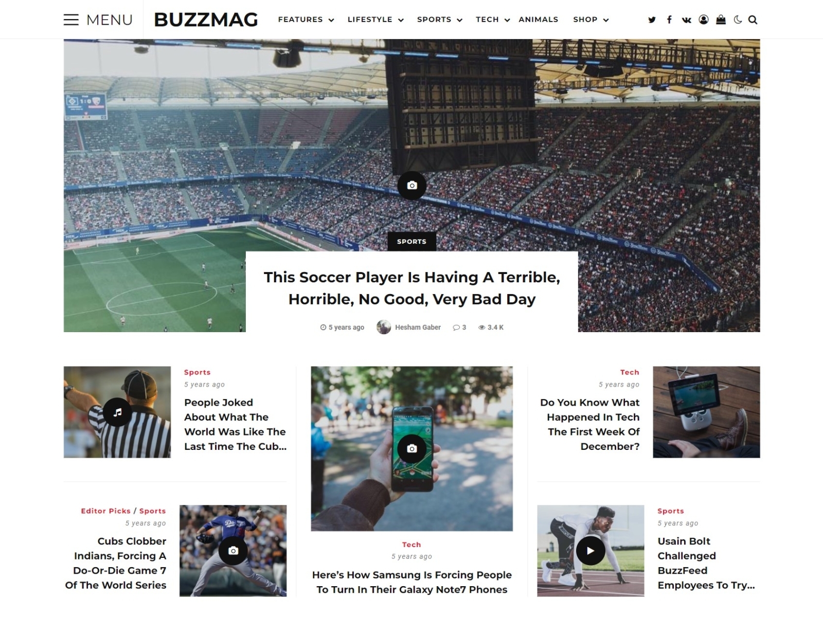 BuzzMag - Viral News WordPress Magazine/Blog Theme by FlatLayers on Dribbble