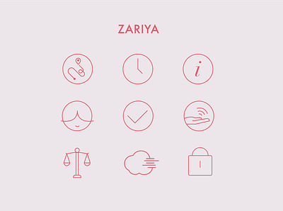 Zariya icon icon set illustrator