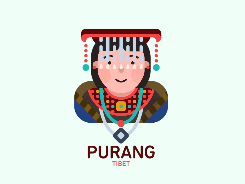 Costumes of Tibet costumes illustration tibet vector