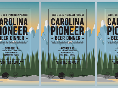 Carolina Pioneer Beer Dinner Poster