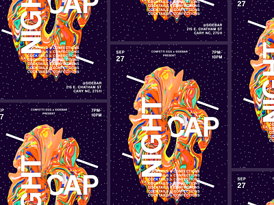 Night Cap Event Poster branding design illustration poster