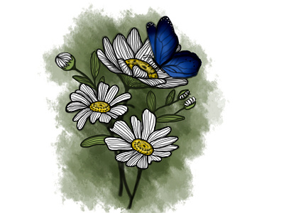 Margarita y mariposa design illustration illustration art
